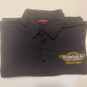 Hangar 24 Craft Brewery Black Polo Size Large (L)